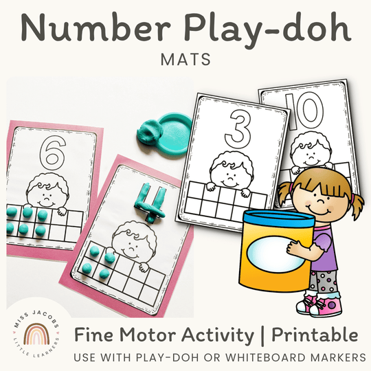 Play-Doh Number Mats