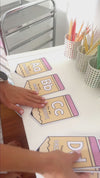 Affirmation Alphabet Posters - Pastel Composition Notebook Classroom Decor