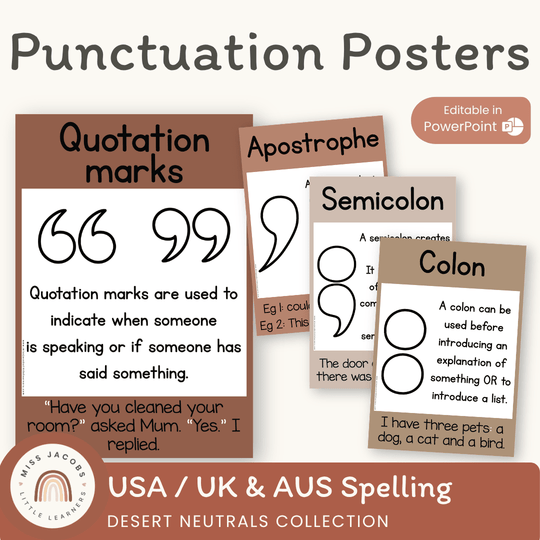 Punctuation Posters | BOHO VIBES | Desert Neutrals Decor