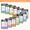 Punctuation Posters - Cutesy Composition Notebook English Decor - Miss Jacobs Little Learners