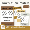 Punctuation Posters - Daisy Gingham Neutrals Decor - Miss Jacobs Little Learners