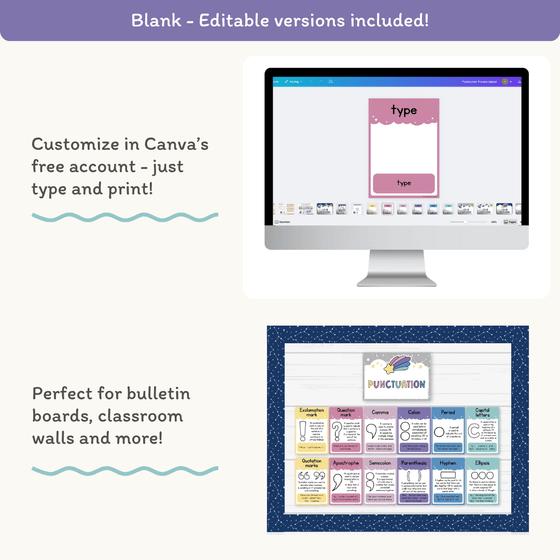 Punctuation Posters - Dreamy Space Theme - Miss Jacobs Little Learners