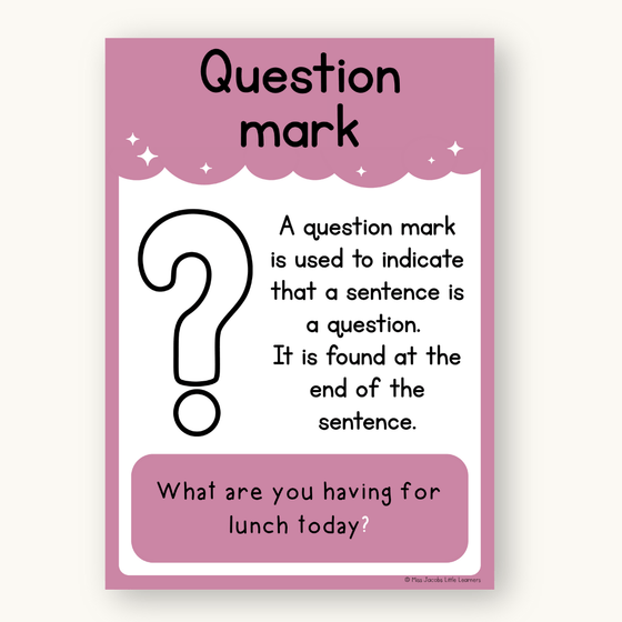Punctuation Posters - Dreamy Space Theme - Miss Jacobs Little Learners