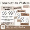 Punctuation Posters | Ombre Neutral English Classroom Decor - Miss Jacobs Little Learners