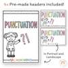 Punctuation Posters - Pastel Classroom Theme - Miss Jacobs Little Learners