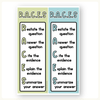 RACES Strategy Anchor Chart - Cutesy Pastel English Decor - Miss Jacobs Little Learners