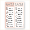 RACES Strategy Anchor Chart - Daisy Gingham Neutrals English Decor - Miss Jacobs Little Learners
