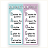 RACES Strategy Anchor Chart - Daisy Gingham Pastels English Decor - Miss Jacobs Little Learners