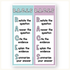 RACES Strategy Anchor Chart - Daisy Gingham Pastels English Decor - Miss Jacobs Little Learners