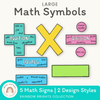 Rainbow Brights Large Math Symbols - Miss Jacobs Little Learners