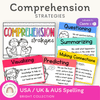 Reading Comprehension Strategies Posters - Bright Theme - Miss Jacobs Little Learners