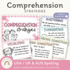 Reading Comprehension Strategies Posters - Daisy Gingham Pastels - Miss Jacobs Little Learners