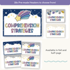 Reading Comprehension Strategies Posters - Dreamy Space Theme - Miss Jacobs Little Learners