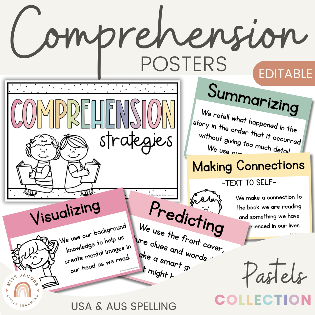 Reading Comprehension Strategies Posters - Pastel Theme - MJLL ...