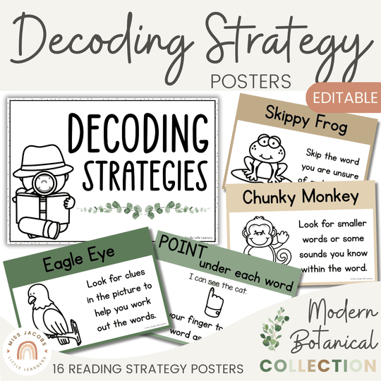 Decoding Reading Strategies - Modern Botanical Decor