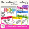 Reading Decoding Strategies Posters - Bright Theme - Miss Jacobs Little Learners