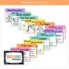 Reading Decoding Strategies Posters - Cutesy Theme Decor - Miss Jacobs Little Learners