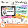 Reading Decoding Strategies Posters - Cutesy Theme Decor - Miss Jacobs Little Learners