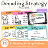 Reading Decoding Strategies Posters - Cutesy Theme Decor - Miss Jacobs Little Learners