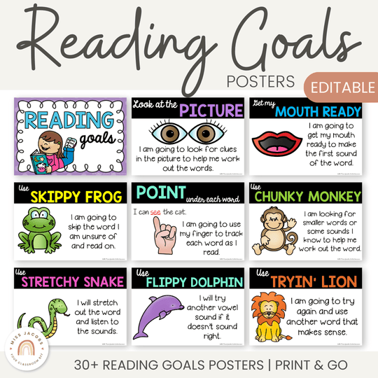 Reading Goal Posters