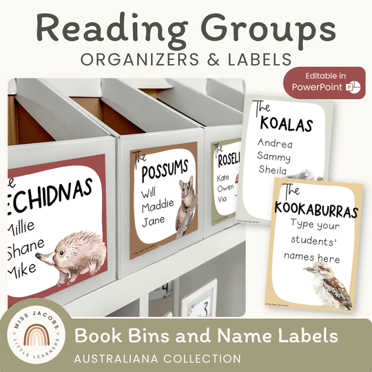 Reading Group Organizers & Labels - Australiana Decor