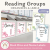 Reading Group Organizers & Labels - Daisy Gingham Pastels Decor - Miss Jacobs Little Learners