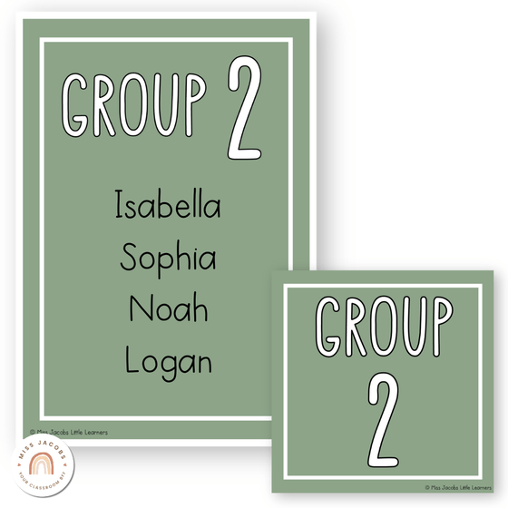 Reading Group Organizers & Labels - Modern Botanical Decor - Miss Jacobs Little Learners