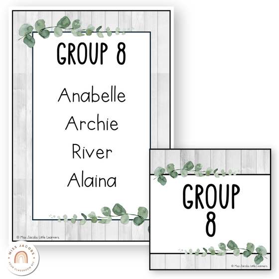 Reading Group Organizers & Labels - Modern Botanical Decor - Miss Jacobs Little Learners