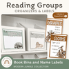 Reading Group Organizers & Labels - Modern Jungle Classroom Decor - Miss Jacobs Little Learners