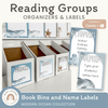 Reading Group Organizers & Labels - Modern Ocean Classroom Decor - Miss Jacobs Little Learners