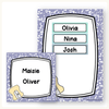 Reading Group Organizers & Labels - Pastel Composition Notebook Decor - Miss Jacobs Little Learners