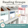 Reading Group Organizers & Labels - Rainbow Calm Colors Decor - Miss Jacobs Little Learners
