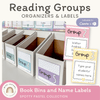 Reading Group Organizers & Labels - Spotty Pastel Decor - Miss Jacobs Little Learners