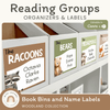 Reading Group Organizers & Labels - Woodland Classroom Decor - Miss Jacobs Little Learners