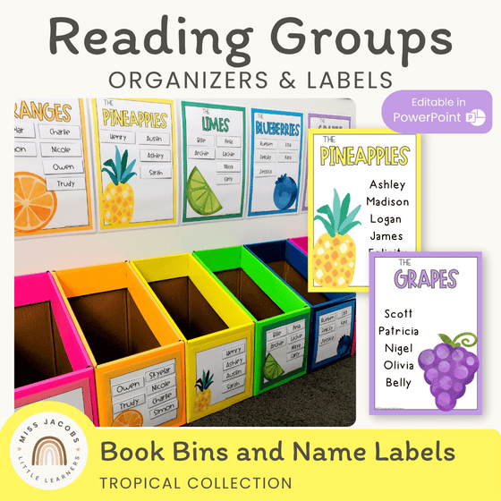 Reading Groups - Posters & Labels | Tropical Fruits - Miss Jacobs Little Learners