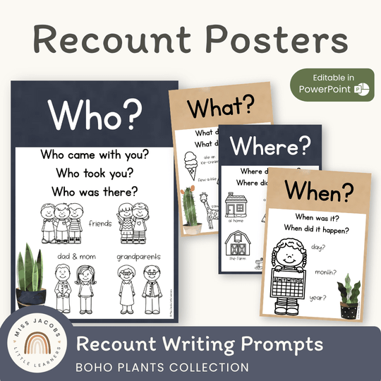 Recount Posters - Boho Plants Classroom Decor
