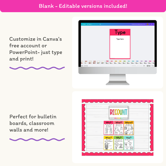 Recount Posters - Bright Theme - Miss Jacobs Little Learners