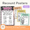 Recount Posters - Cutesy Composition Notebook English Decor - Miss Jacobs Little Learners