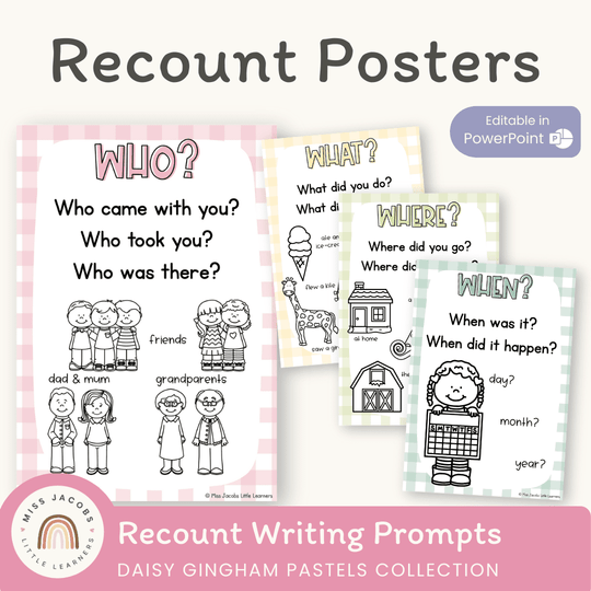 Recount Posters - Daisy Gingham Pastels Theme