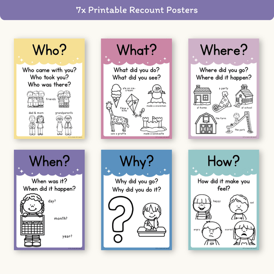 Recount Posters - Dreamy Space Theme - Miss Jacobs Little Learners