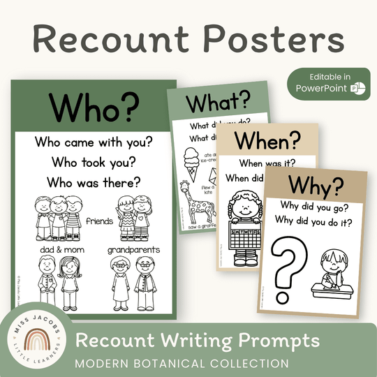 Recount Posters - Modern Botanical Classroom Decor