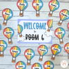 Retro Hot Air Balloon Door Display Classroom Decor - Miss Jacobs Little Learners