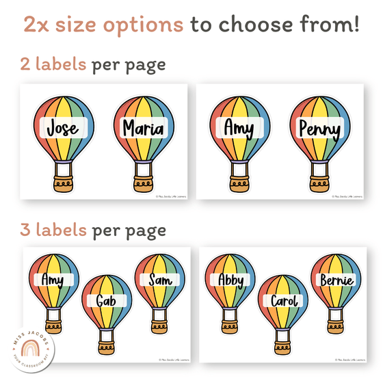 Retro Hot Air Balloon Door Display Classroom Decor - Miss Jacobs Little Learners