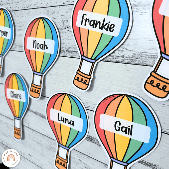Retro Hot Air Balloon Door Display Classroom Decor - Miss Jacobs Little Learners