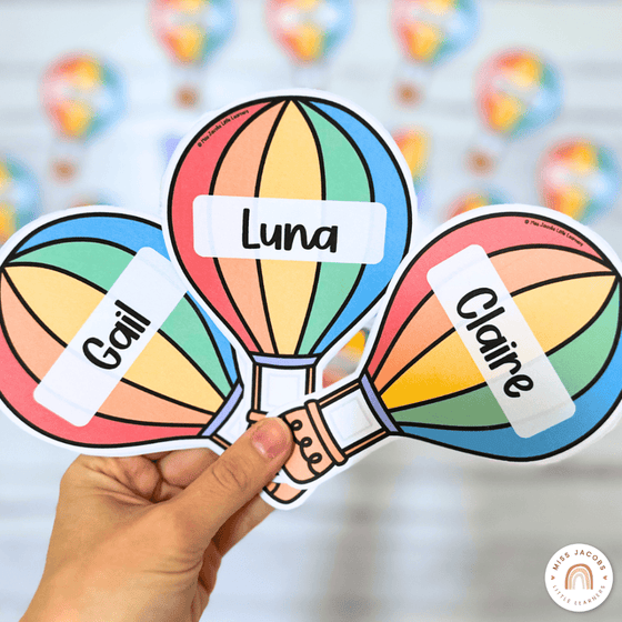 Retro Hot Air Balloon Door Display Classroom Decor - Miss Jacobs Little Learners