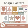 Shape Posters - Boho Rainbow Neutrals Classroom Decor - Miss Jacobs Little Learners