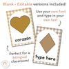 Shape Posters | Daisy Gingham Neutrals Classroom Decor - Miss Jacobs Little Learners