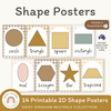 Shape Posters - Daisy Gingham Neutrals Decor - Miss Jacobs Little Learners