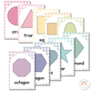 Shape Posters | Daisy Gingham Pastels Classroom Decor | Editable - Miss Jacobs Little Learners