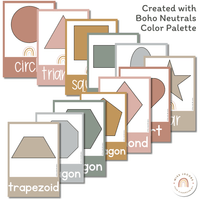 Shape Posters - Boho Rainbow Neutrals Classroom Theme- Miss Jacobs ...